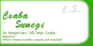 csaba sumegi business card